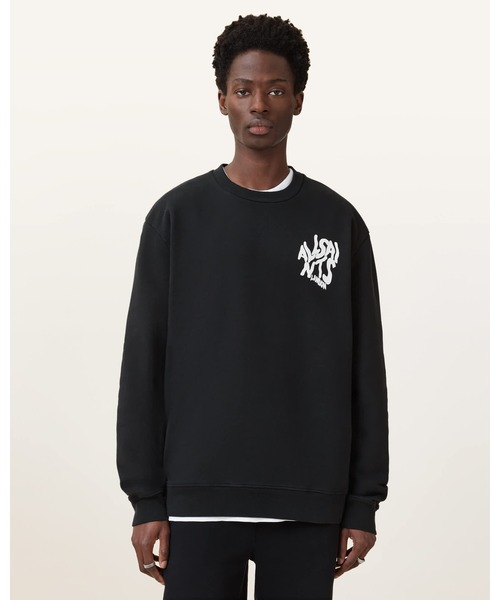ALLSAINTS(オールセインツ)の「ORLANDO OVERSIZED CREW NECK SWEATSHIRT | ORLANDO オーバーサイズ クルー ネック スウェットシャツ(スウェット・メンズ・ブラック・S/M/XS/L)」の1枚目の写真