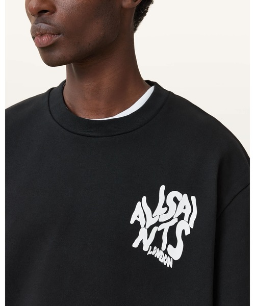 ALLSAINTS(オールセインツ)の「ORLANDO OVERSIZED CREW NECK SWEATSHIRT | ORLANDO オーバーサイズ クルー ネック スウェットシャツ(スウェット・メンズ・ブラック・S/M/XS/L)」の4枚目の写真