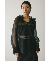 シアーシャツ」に該当するシャツ/ブラウス（ブラック/黒色系