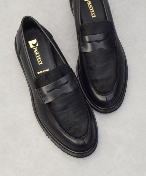 PASCUCCI(パスクッチ)の「【PASCUCCI】レザーベーシックローファー(D51618)(ローファー・レディース・ブラック・35)」の1枚目の写真