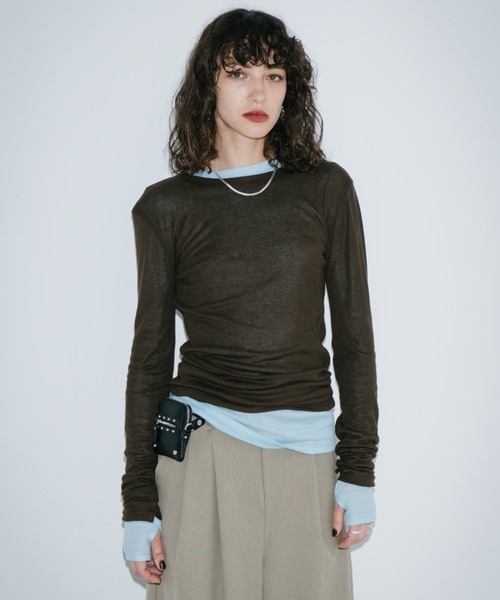 HANNE(アン)の「スタッズチェーンポーチ(ポーチ・レディース・アイボリー/ブラック・FREE)」の12枚目の写真