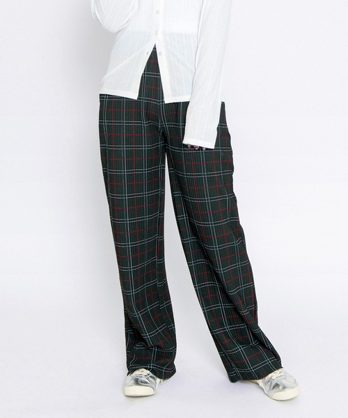 セール】セルフカットチェックプリーツパンツ（その他パンツ）｜PUNYUS