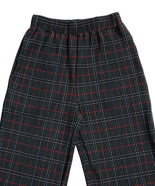 PUNYUS（プニュズ）の「セルフカットチェックプリーツパンツ（その他パンツ・レディース・ブラウン/グリーン/レッド・1/2/3/4）」の13枚目の写真