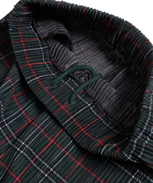 PUNYUS（プニュズ）の「セルフカットチェックプリーツパンツ（その他パンツ・レディース・ブラウン/グリーン/レッド・1/2/3/4）」の18枚目の写真