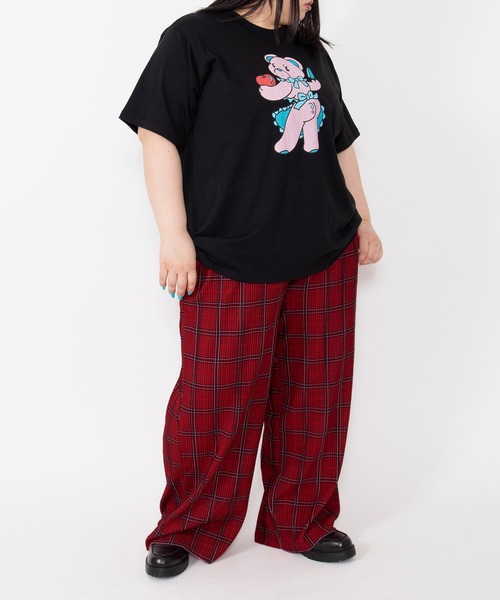 PUNYUS（プニュズ）の「セルフカットチェックプリーツパンツ（その他パンツ・レディース・ブラウン/グリーン/レッド・1/2/3/4）」の21枚目の写真