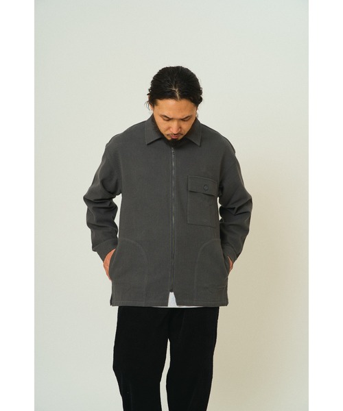 BIG MIKE(ビッグマイク)の「BIG MIKE ビックマイク / 無地 チェック柄 ジップ ヘビーフランネルシャツジャケット /// 102535700 102535800(ブルゾン・メンズ・ホワイト×ブラック/ブラック/チャコール/ブラウン系その他・MEDIUM/LARGE/X-LARGE/XX-LARGE)」の16枚目の写真