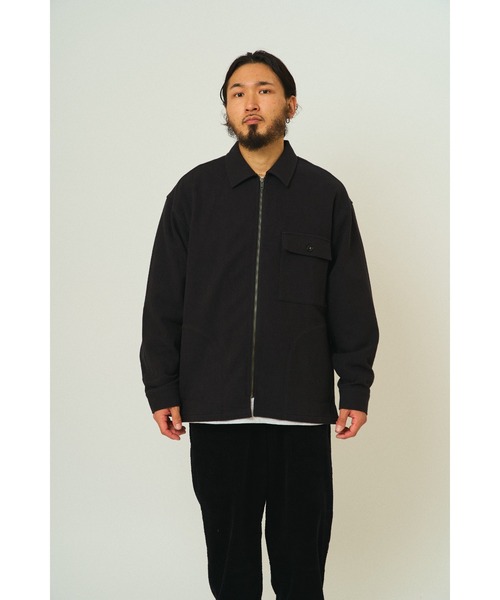 BIG MIKE(ビッグマイク)の「BIG MIKE ビックマイク / 無地 チェック柄 ジップ ヘビーフランネルシャツジャケット /// 102535700 102535800(ブルゾン・メンズ・ホワイト×ブラック/ブラック/チャコール/ブラウン系その他・MEDIUM/LARGE/X-LARGE/XX-LARGE)」の15枚目の写真