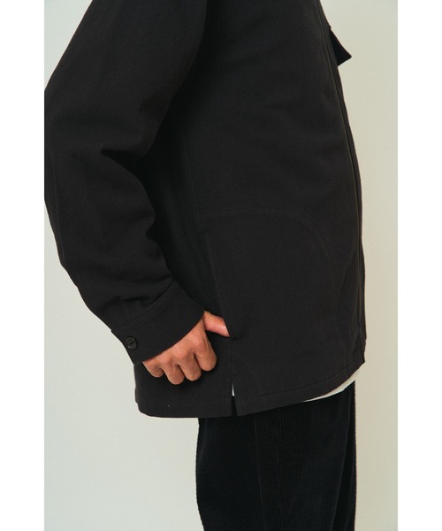 BIG MIKE(ビッグマイク)の「BIG MIKE ビックマイク / 無地 チェック柄 ジップ ヘビーフランネルシャツジャケット /// 102535700 102535800(ブルゾン・メンズ・ホワイト×ブラック/ブラック/チャコール/ブラウン系その他・MEDIUM/LARGE/X-LARGE/XX-LARGE)」の14枚目の写真