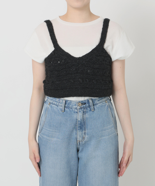 IENA LA BOUCLE（イエナラブークル）の「IENA LA BOUCLE デフォルメハンドニットビスチェ（ニット/セーター・レディース・ブラック・FREE）」の7枚目の写真