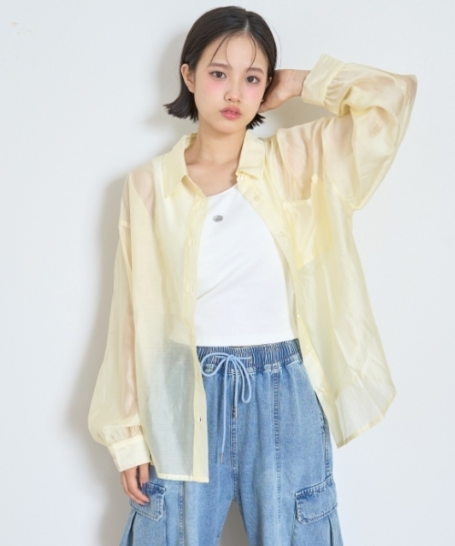 慈雨【美品】シアーシャツ+インナー2点セット センソユニコ 慈雨【美品】シアーシャツ+インナー2点セット センソユニコ