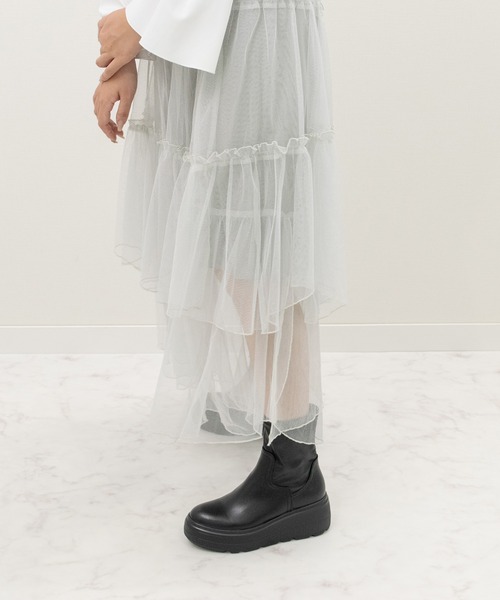 Bridget Birkin(ブリジットバーキン)の「【Bridget Birkin】厚底ショートブーツ(553030)(ブーツ・レディース・ブラック/ブラック系その他・39/38/36/37)」の9枚目の写真