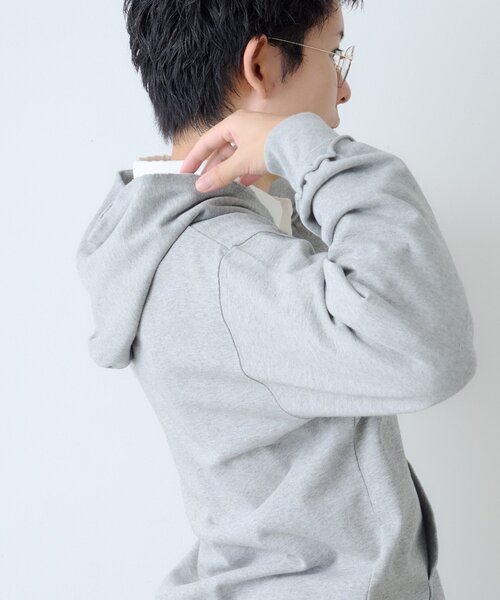 WHIMSIC（ウィムジック）の「【WHIMSIC/2サイズ展開】カットソージップパーカー（パーカー・メンズ・グレー/ブラウン・2/1）」の11枚目の写真