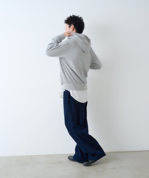 WHIMSIC（ウィムジック）の「【WHIMSIC/2サイズ展開】カットソージップパーカー（パーカー・メンズ・グレー/ブラウン・2/1）」の14枚目の写真