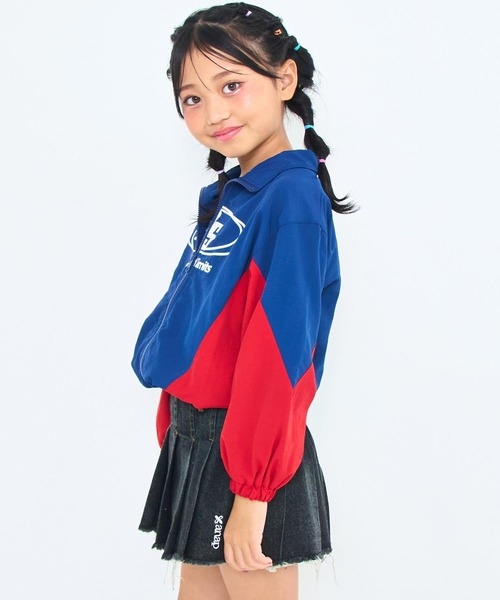 ANAP kids(アナップキッズ)の「配色ブルゾン(ユニセックスアイテム)【ジュニアお揃い】(ブルゾン・キッズ・ネイビー/ブラック・110cm/120cm/130cm)」の13枚目の写真