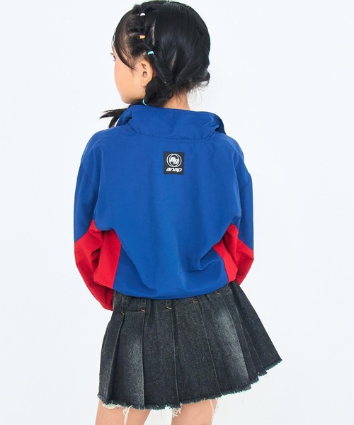 ANAP kids(アナップキッズ)の「配色ブルゾン(ユニセックスアイテム)【ジュニアお揃い】(ブルゾン・キッズ・ネイビー/ブラック・110cm/120cm/130cm)」の14枚目の写真