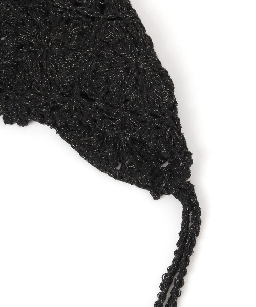 niko and...（ニコアンド）の「オリジナルクロシェボンネット（キャップ・レディース・ブラック/アイボリー・0）」の4枚目の写真