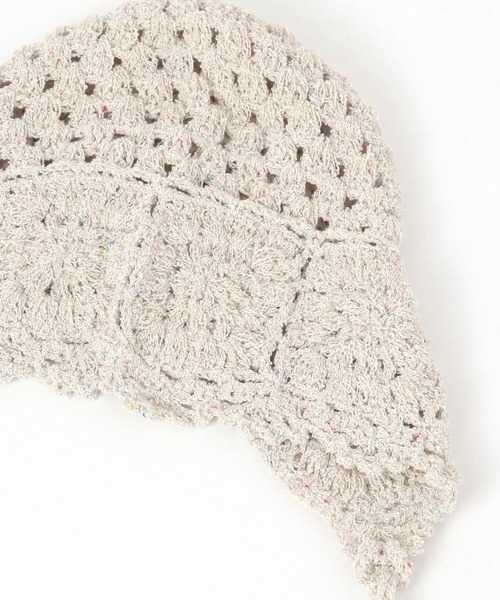 niko and...（ニコアンド）の「オリジナルクロシェボンネット（キャップ・レディース・ブラック/アイボリー・0）」の7枚目の写真