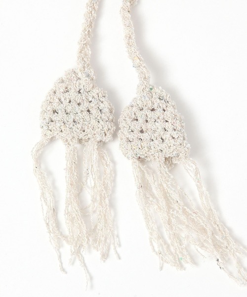 niko and...（ニコアンド）の「オリジナルクロシェボンネット（キャップ・レディース・ブラック/アイボリー・0）」の8枚目の写真