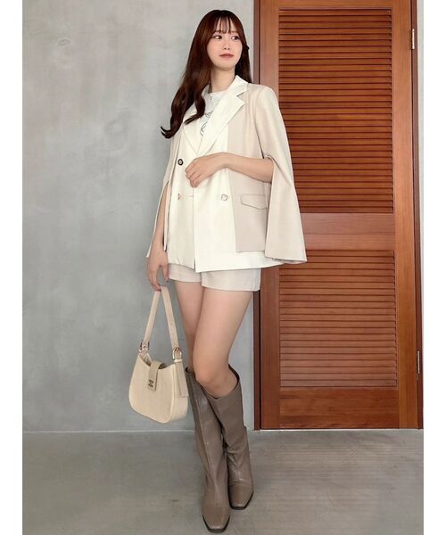 dazzlin（ダズリン）の「ダブルボタンテーラージャケット（テーラードジャケット・レディース・チャコールグレー/ブラック/アイボリー・FREE）」の16枚目の写真