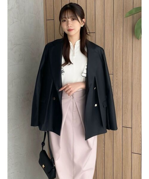 dazzlin（ダズリン）の「ダブルボタンテーラージャケット（テーラードジャケット・レディース・チャコールグレー/ブラック/アイボリー・FREE）」の19枚目の写真