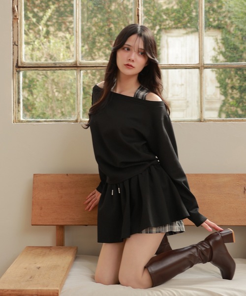 M DOLLY(エムドリー)の「check accent maretta set up/チェックアクセントマレッタセットアップ(セットアップ・レディース・グレー/ブラック・FREE)」の3枚目の写真