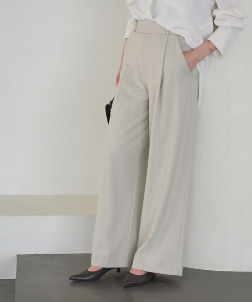 Noble★美品　 TRツイル裏起毛スラックスパンツ セール】《追加・WEB限定カラー》TRツイル裏起毛スラックスパンツ