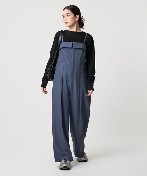 WEB限定】ドレープツイルオールインワン ウォッシャブル（つなぎ