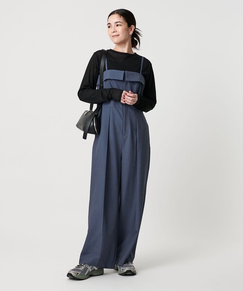 WEB限定】ドレープツイルオールインワン ウォッシャブル（つなぎ