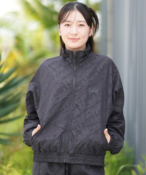 X-girl（エックスガール）の「X-girl SPORTS/エックスガールスポーツ LOGO WIND UP JACKET ナイロンジャケット トラックジャケット 155253021002（その他アウター・レディース・ブラック・M/L）」の3枚目の写真