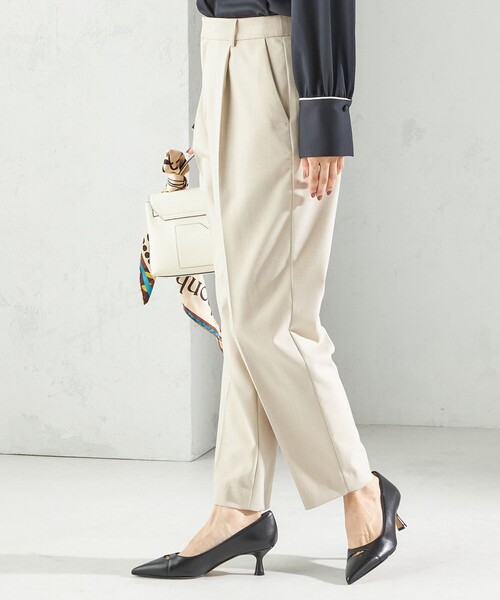 セール】〈手洗い可能〉DELEGANT テーパード パンツ（セットアップ対応