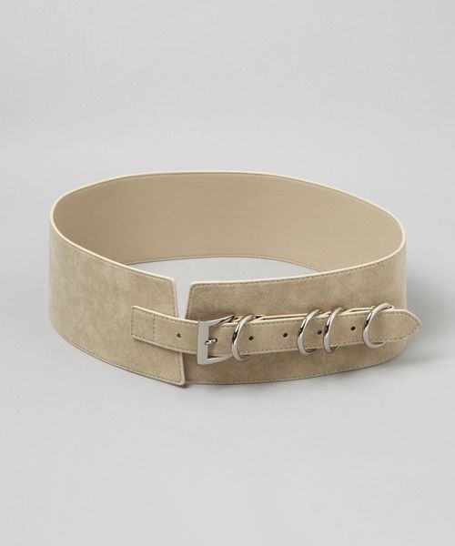 JEANASIS（ジーナシス）の「スエードライクフトベルト/579612（ベルト・レディース・ベージュ/ブラウン・FREE）」の2枚目の写真