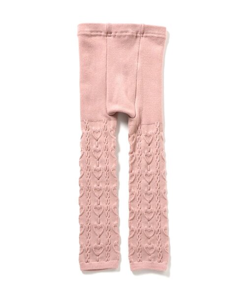 apres les cours（アプレレクール）の「【ジュニア対応】ハートケーブル柄レギンス（レギンス/スパッツ・キッズ・アイボリー/ピンク/チャコール・140/120/110/100/90）」の11枚目の写真