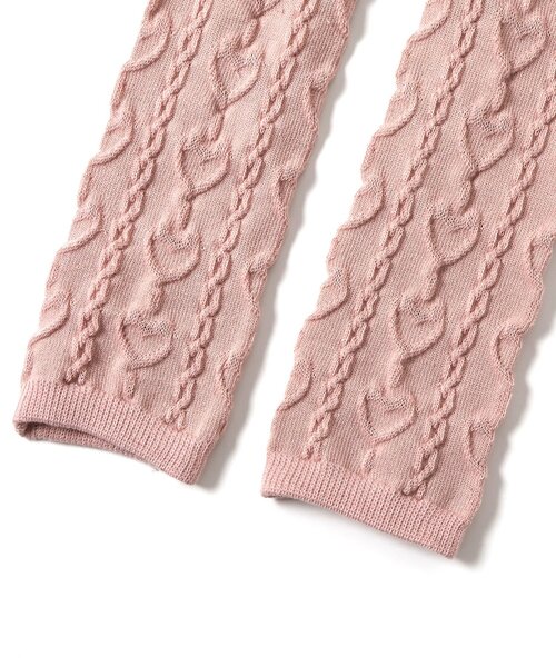 apres les cours（アプレレクール）の「【ジュニア対応】ハートケーブル柄レギンス（レギンス/スパッツ・キッズ・アイボリー/ピンク/チャコール・140/120/110/100/90）」の13枚目の写真