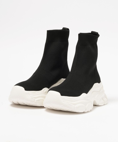 LEPSIM（レプシィム）の「ニットスニーカーブーツ　595854（ブーツ・レディース・ブラック×ホワイト/ブラック系その他・LARGE/MEDIUM）」の15枚目の写真