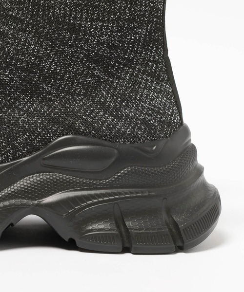 LEPSIM（レプシィム）の「ニットスニーカーブーツ　595854（ブーツ・レディース・ブラック×ホワイト/ブラック系その他・LARGE/MEDIUM）」の5枚目の写真