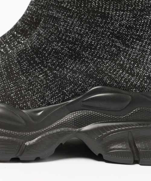 LEPSIM（レプシィム）の「ニットスニーカーブーツ　595854（ブーツ・レディース・ブラック×ホワイト/ブラック系その他・LARGE/MEDIUM）」の6枚目の写真