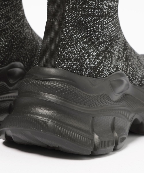 LEPSIM（レプシィム）の「ニットスニーカーブーツ　595854（ブーツ・レディース・ブラック×ホワイト/ブラック系その他・LARGE/MEDIUM）」の7枚目の写真