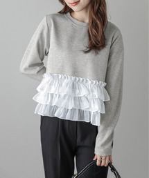 Tシャツ/カットソー（グレー/灰色系・フリル）ファッション通販 - ZOZOTOWN