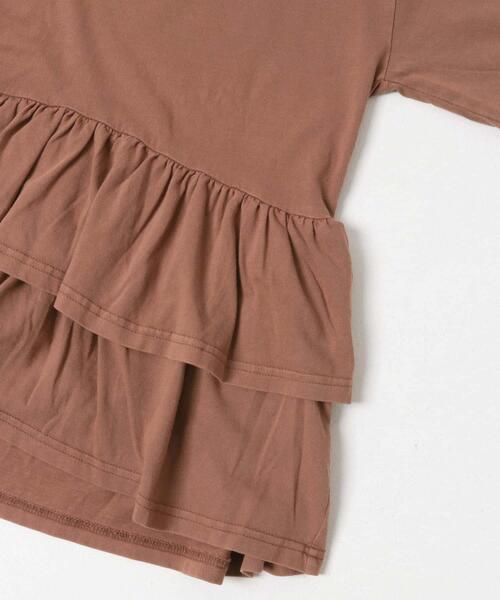 ITEMS URBANRESEARCH（アイテムズ アーバンリサーチ）の「ピグメントティアードTシャツ（Tシャツ/カットソー・レディース・ブラック/ベージュ/ホワイト/ブラウン・FREE）」の18枚目の写真