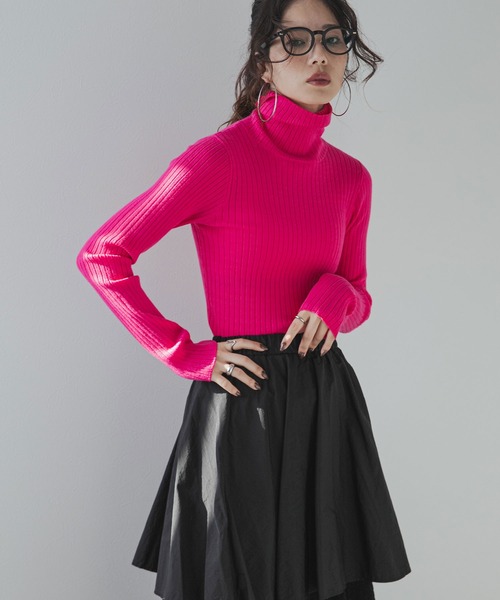 ロングスリーブカラフルリブタートル（ニット/セーター）｜bohmal