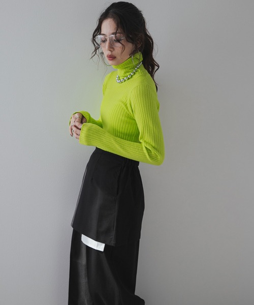 ロングスリーブカラフルリブタートル（ニット/セーター）｜bohmal