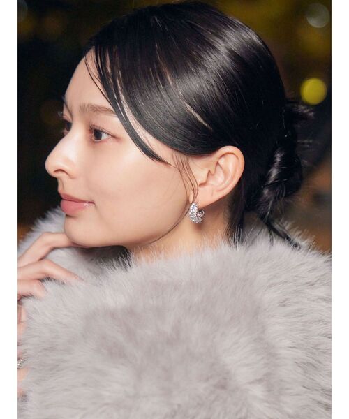 LAGUNAMOON（ラグナムーン）の「ビジューフープピアス（ピアス（両耳用）・レディース・シルバー・FREE）」の2枚目の写真