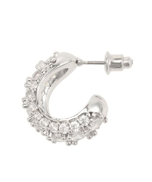 LAGUNAMOON（ラグナムーン）の「ビジューフープピアス（ピアス（両耳用）・レディース・シルバー・FREE）」の9枚目の写真