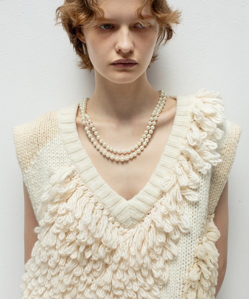 トップス leinwande Landscape Intarsia Knit Vest セール】【leinwande】Landscape Intarsia Knit Vest（ベスト