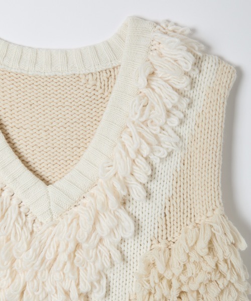セール】【leinwande】Landscape Intarsia Knit Vest（ベスト