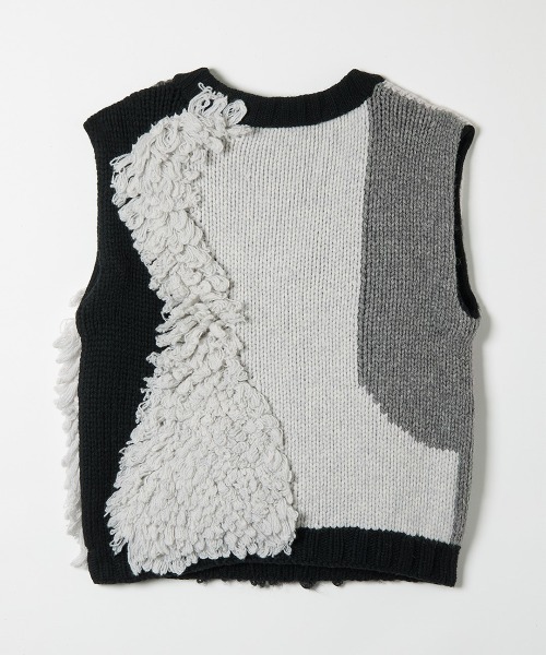 【即日発送】Landscape Intarsia Knit Vest Landscape Intarsia Knit Vest/Brown | leinwände | ラインヴァンドの