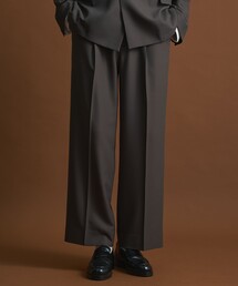 PUBLIC TOKYO ストレートスラックス　ダークブラウン PUBLIC TOKYO｜パブリック トウキョウのスラックス（ストレート