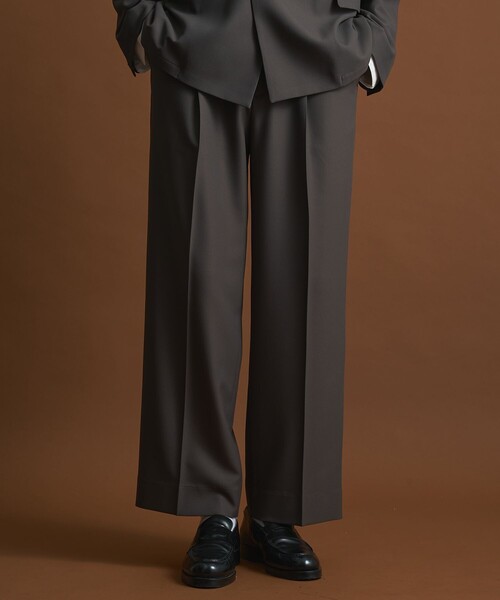 PUBLIC TOKYO（パブリックトウキョウ）の「〈セットアップ対応〉GRツイルエバークリースストレートスラックス　/体温調節機能/オフィスカジュアル/ウォッシャブル/洗濯機洗い可/（スラックス・メンズ・ダークブラウン/グレー/ブラック・1/2/3）」の22枚目の写真