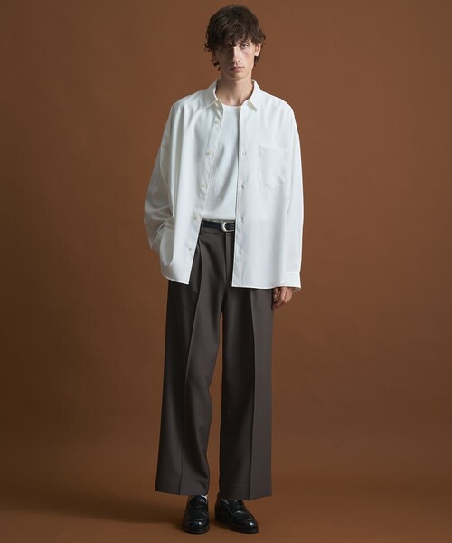 PUBLIC TOKYO（パブリックトウキョウ）の「〈セットアップ対応〉GRツイルエバークリースストレートスラックス　/体温調節機能/オフィスカジュアル/ウォッシャブル/洗濯機洗い可/（スラックス・メンズ・ダークブラウン/グレー/ブラック・1/2/3）」の15枚目の写真