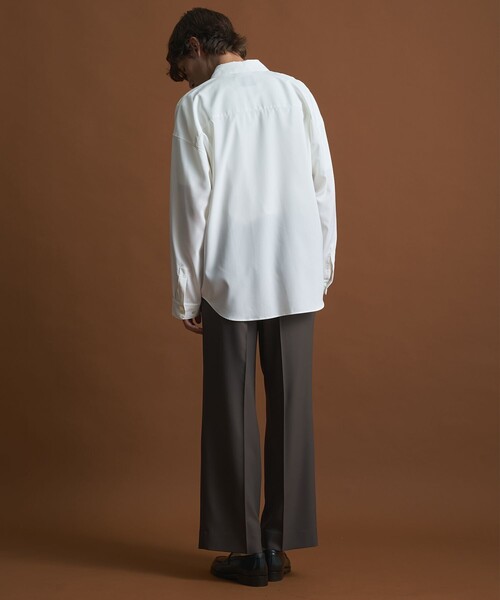 PUBLIC TOKYO（パブリックトウキョウ）の「〈セットアップ対応〉GRツイルエバークリースストレートスラックス　/体温調節機能/オフィスカジュアル/ウォッシャブル/洗濯機洗い可/（スラックス・メンズ・ダークブラウン/グレー/ブラック・1/2/3）」の14枚目の写真